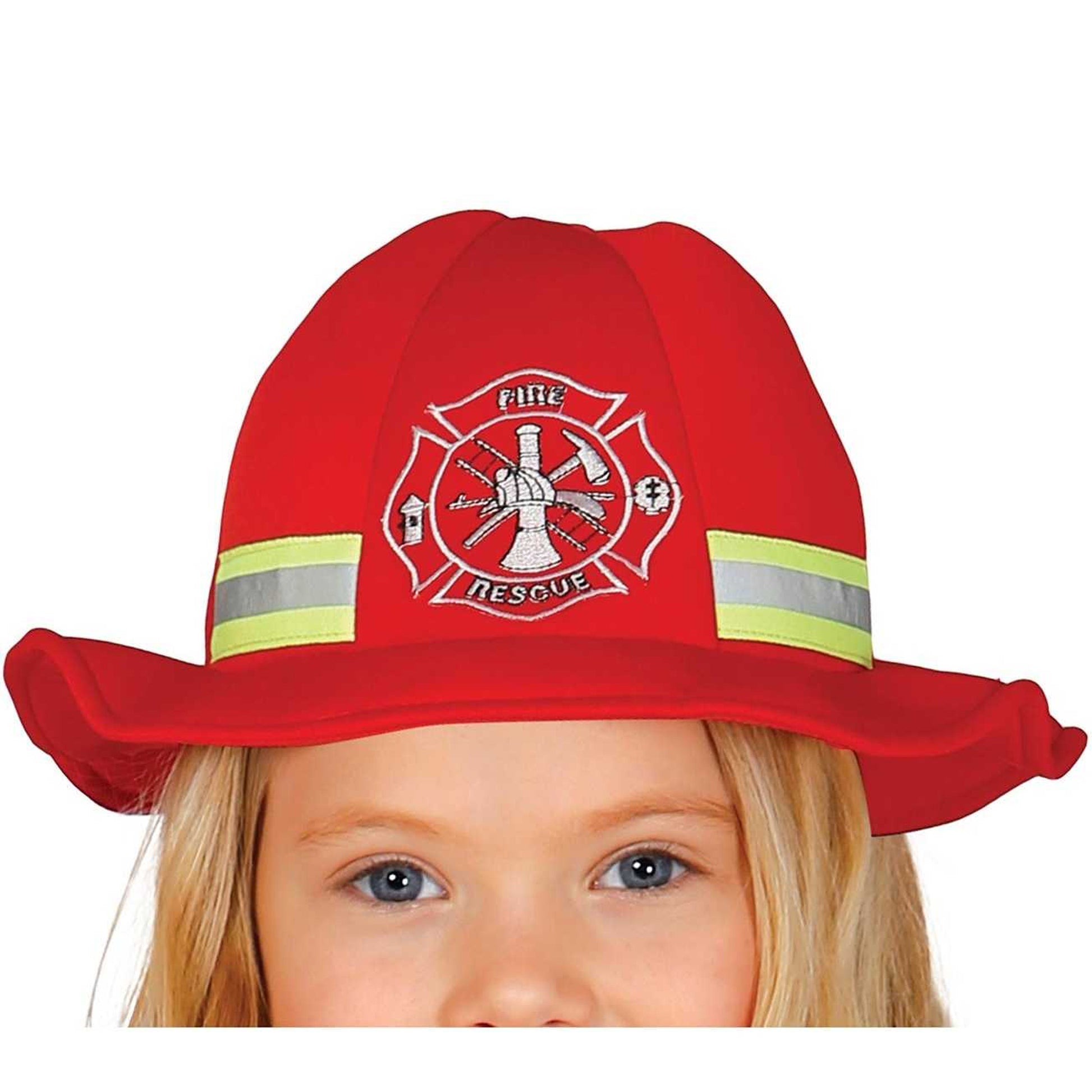 Red - Side - Fiestas Guirca Girls Firefighter Costume Set