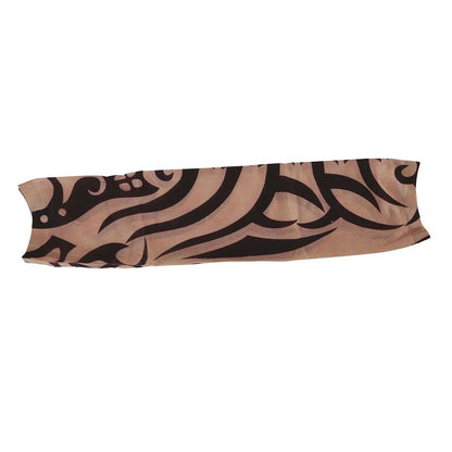 Beige - Back - Fiestas Guirca Unisex Adult Tattoo Hand Arm Sleeves
