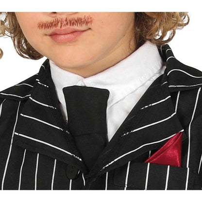 Black-White - Side - Fiestas Guirca Boys Gangster Costume Set