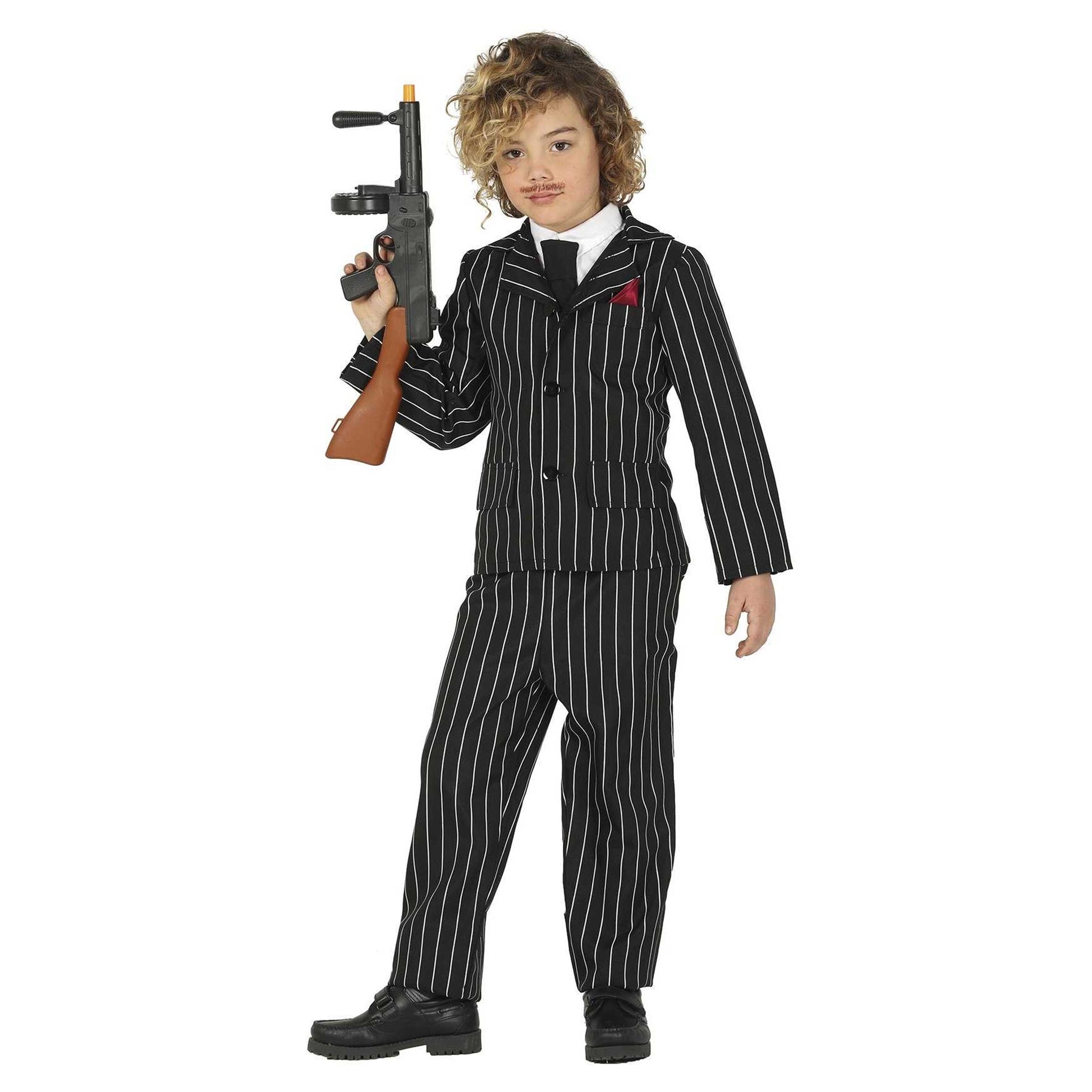 Black-White - Front - Fiestas Guirca Boys Gangster Costume Set