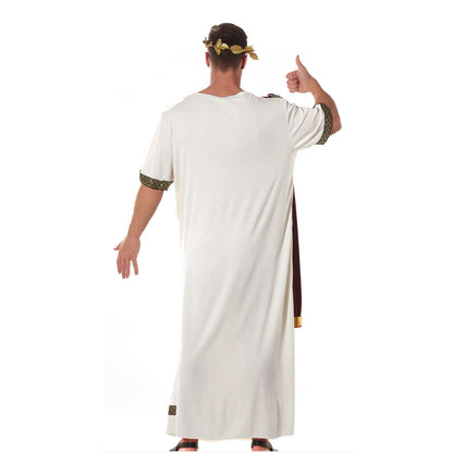 Burgundy-Beige - Back - Fiestas Guirca Mens Imperator Augusto Costume