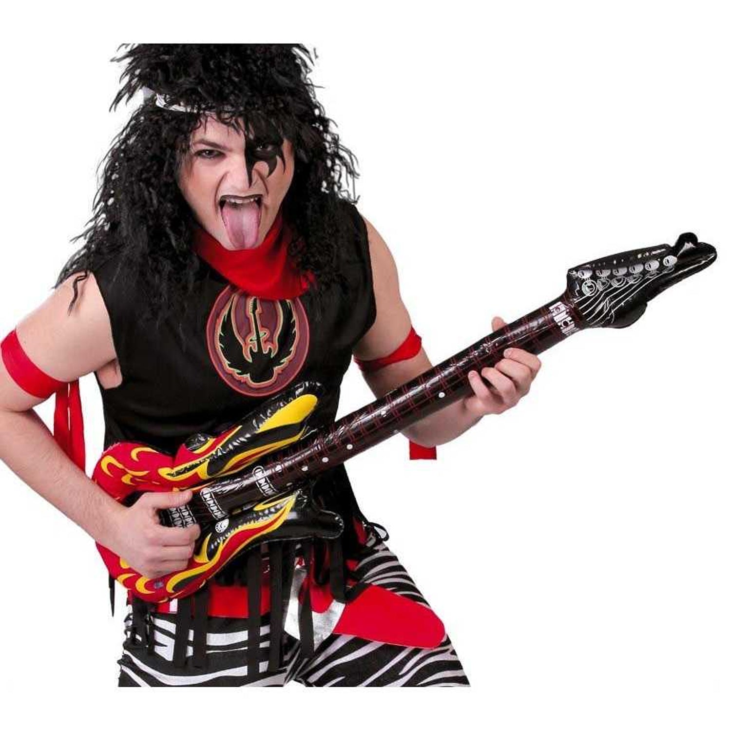 Black-Red - Back - Fiestas Guirca Guitar Inflatable