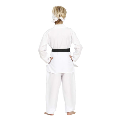 White - Back - Fiestas Guirca Childrens-Kids Karate Costume Set
