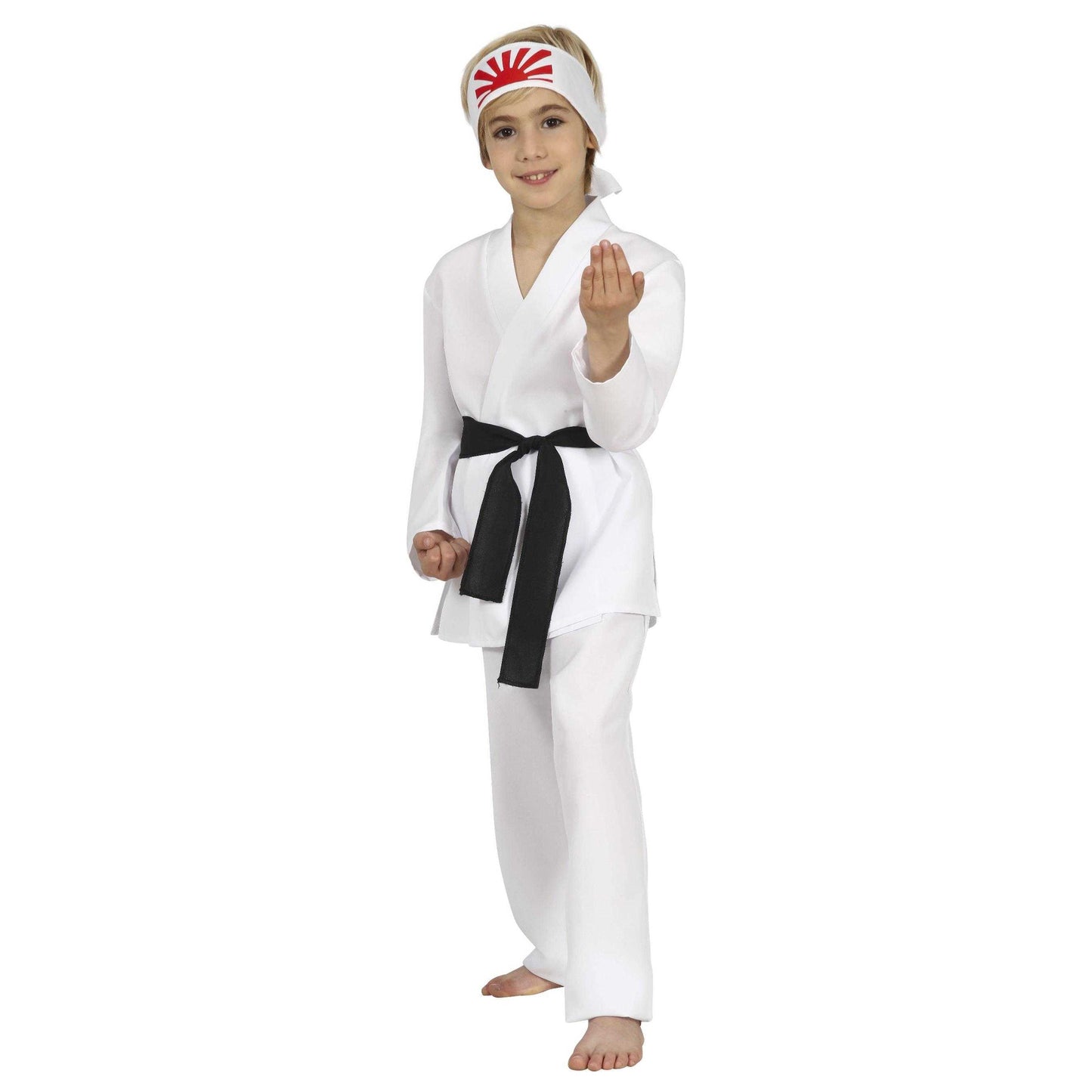 White - Front - Fiestas Guirca Childrens-Kids Karate Costume Set
