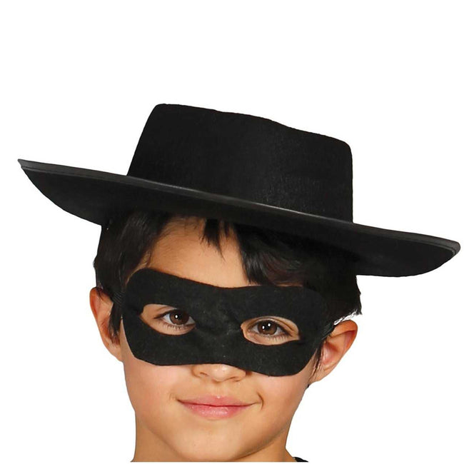 Black - Back - Fiestas Guirca Childrens-Kids Bandit Costume