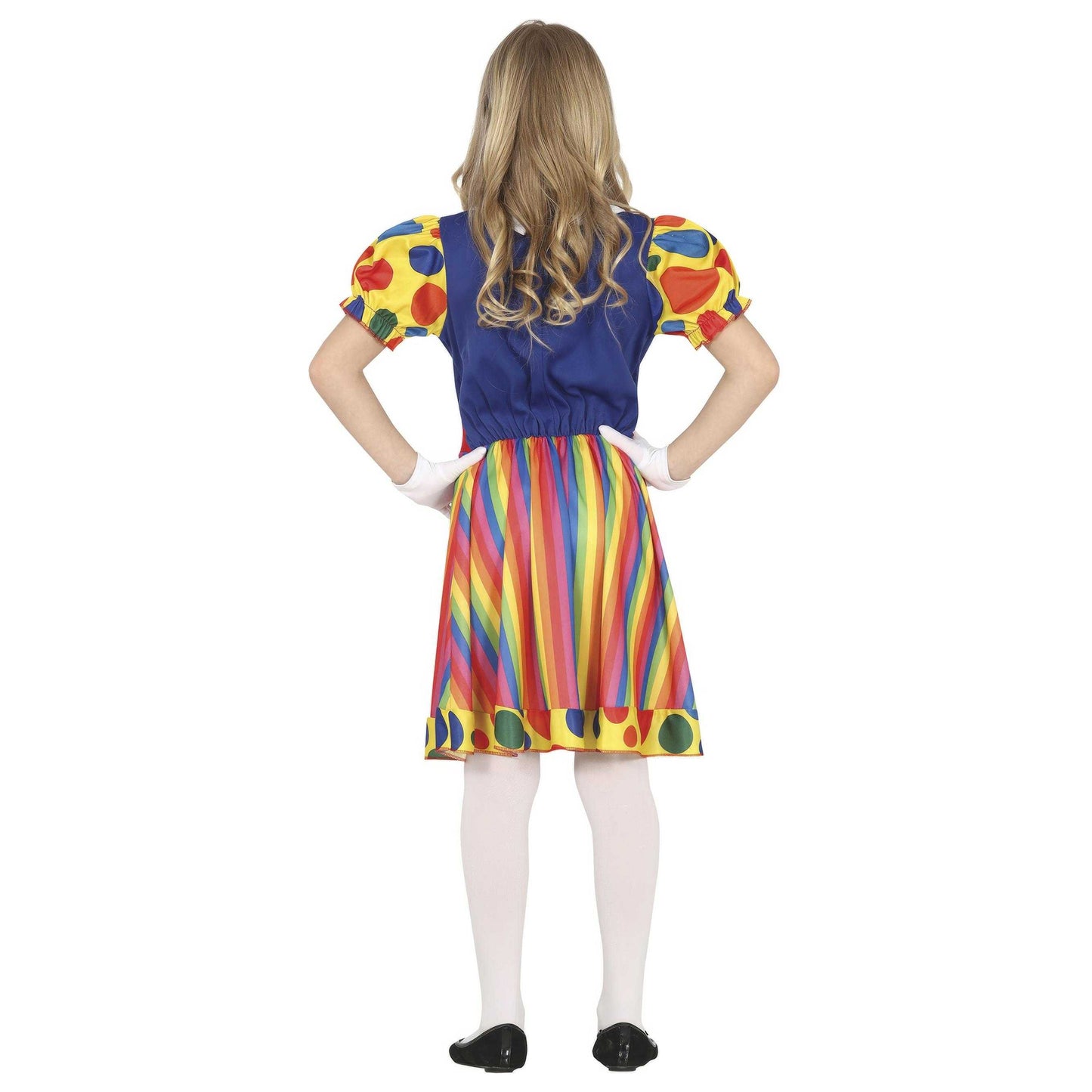 Multicoloured - Back - Fiestas Guirca Girls Clown Costume