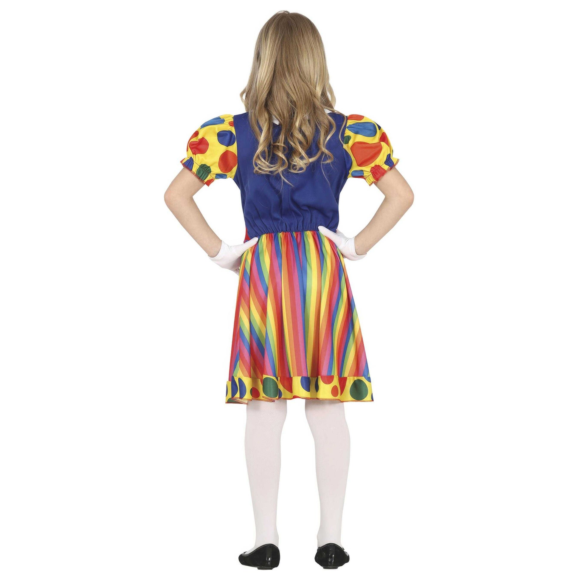 Multicoloured - Back - Fiestas Guirca Girls Clown Costume