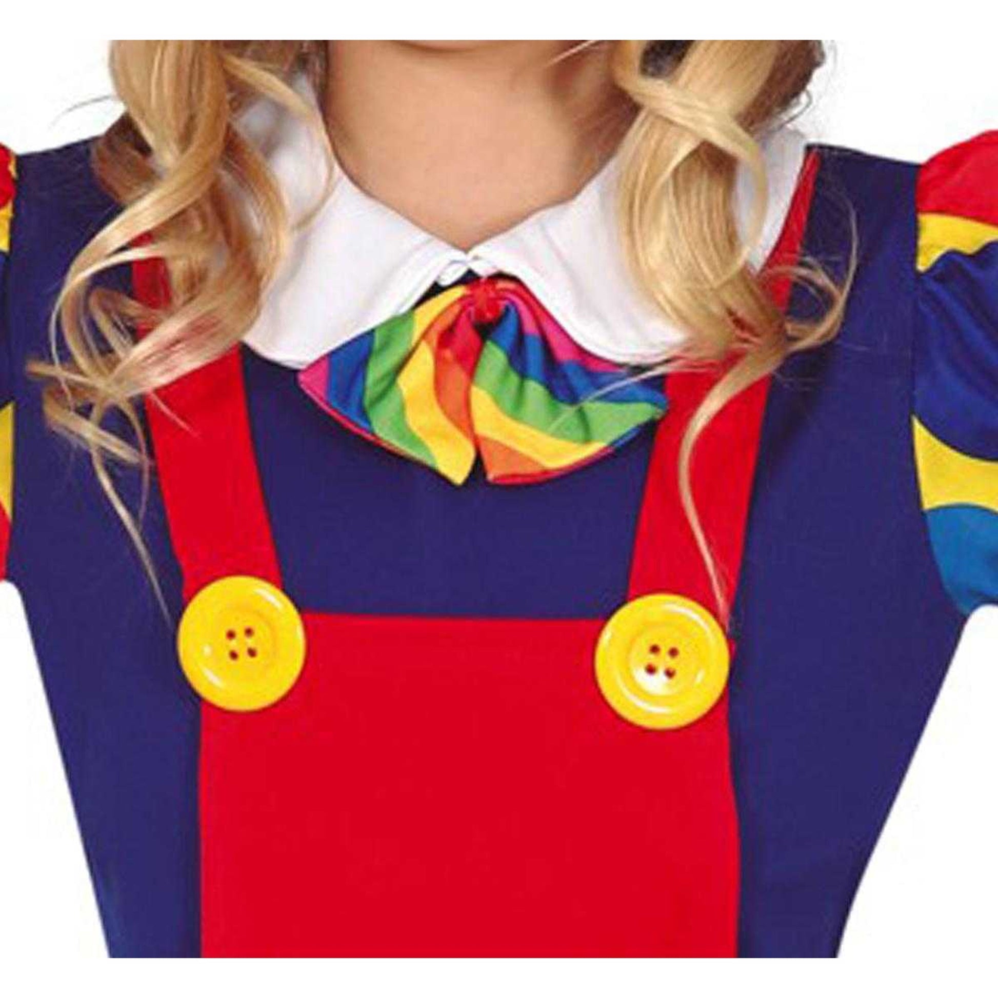 Multicoloured - Side - Fiestas Guirca Girls Clown Costume