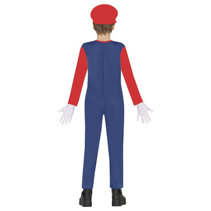 Red-Red-Blue-Blue - Back - Fiestas Guirca Childrens-Kids Train Driver Costume Set