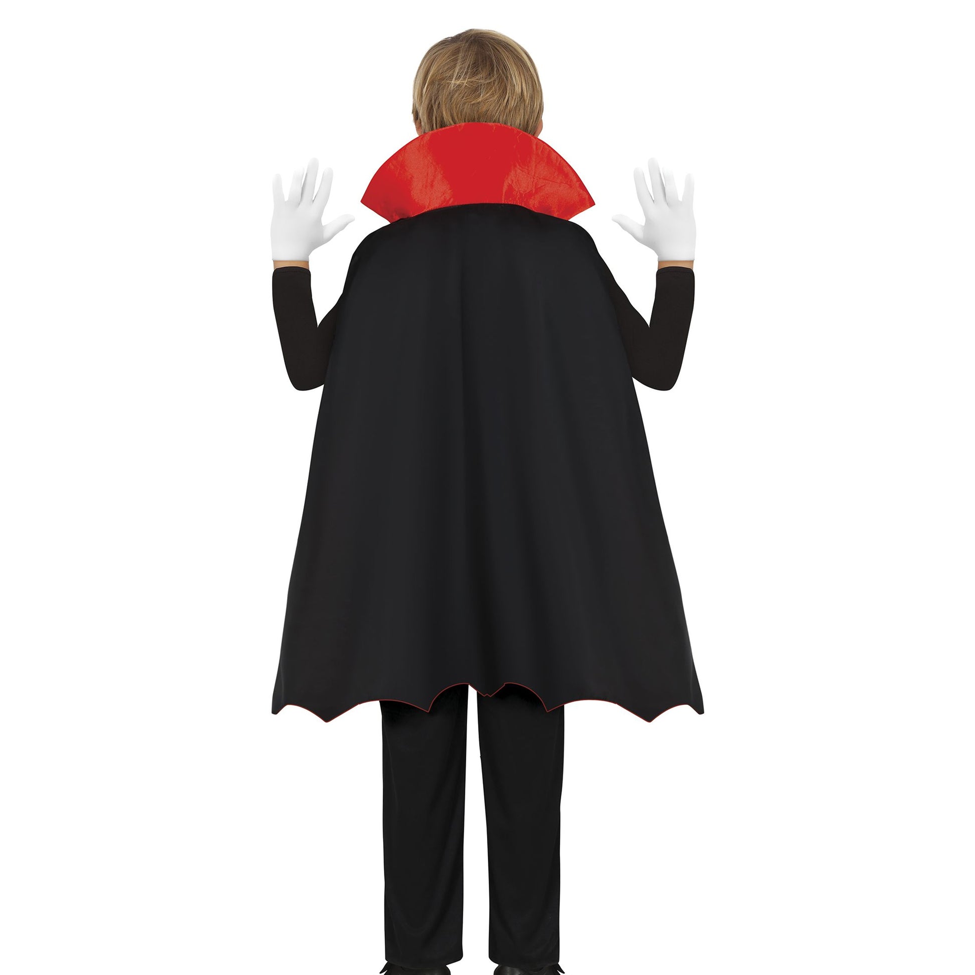 Black-Red - Back - Fiestas Guirca Childrens-Kids Vampire Costume Set