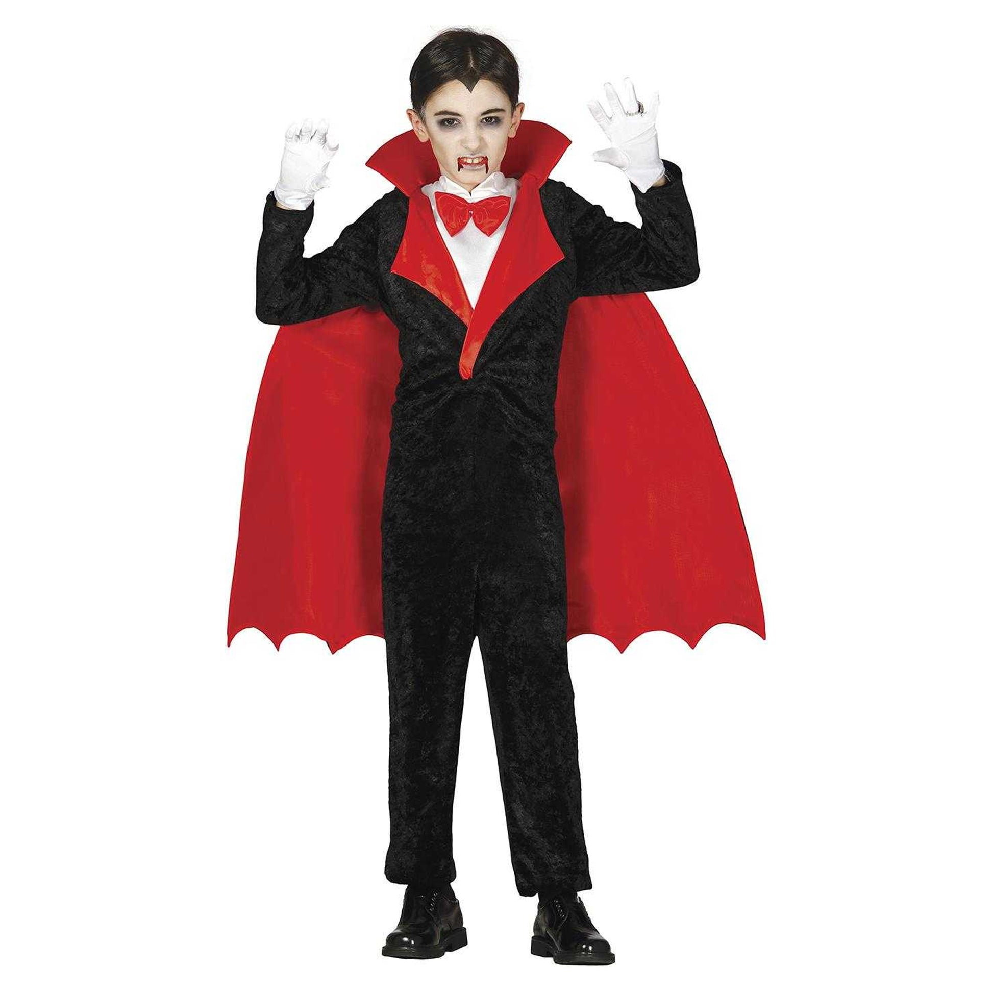 Black-Red - Front - Fiestas Guirca Childrens-Kids Vampire Costume Set