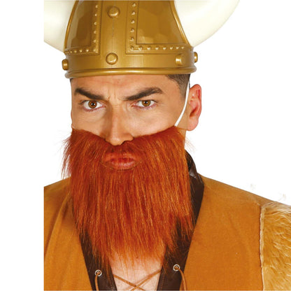 Brown - Side - Fiestas Guirca Unisex Adult Viking Fake Beard