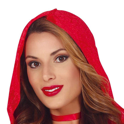 Red-White - Side - Fiestas Guirca Womens-Ladies Little Red Riding Hood Costume