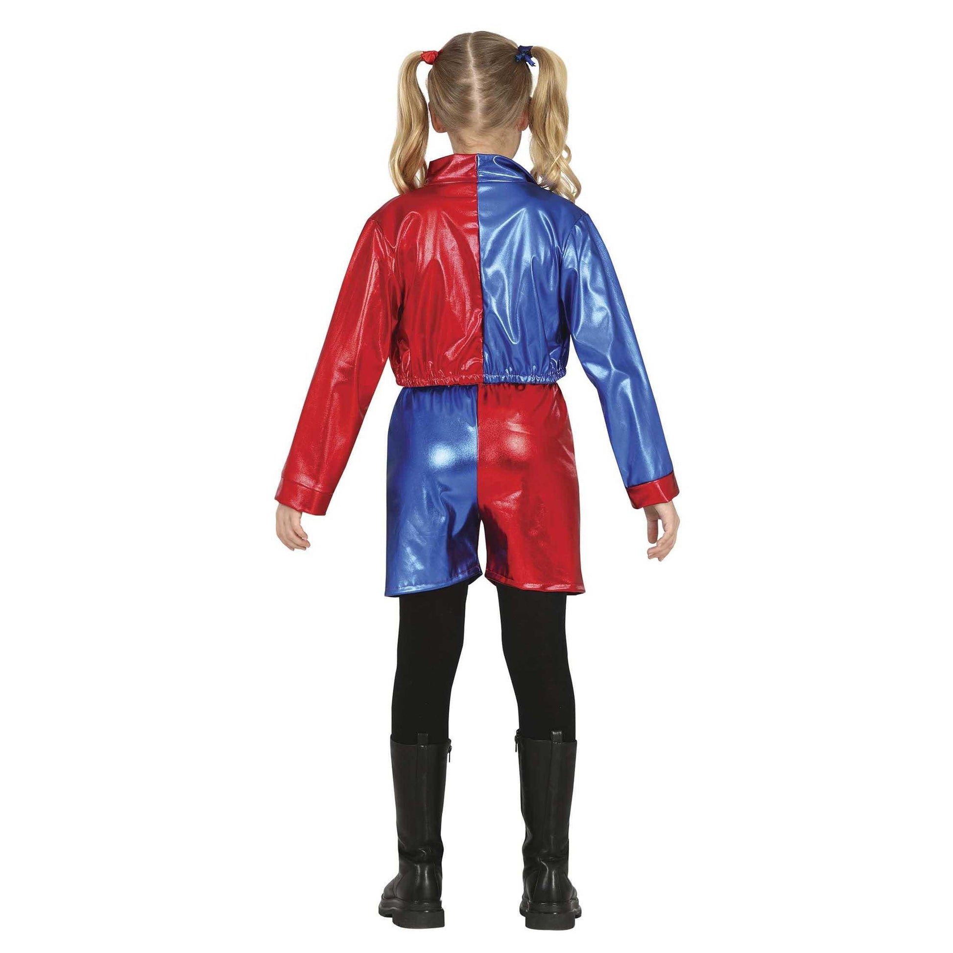 Blue-Red - Back - Fiestas Guirca Girls Dangerous Glam Costume Set
