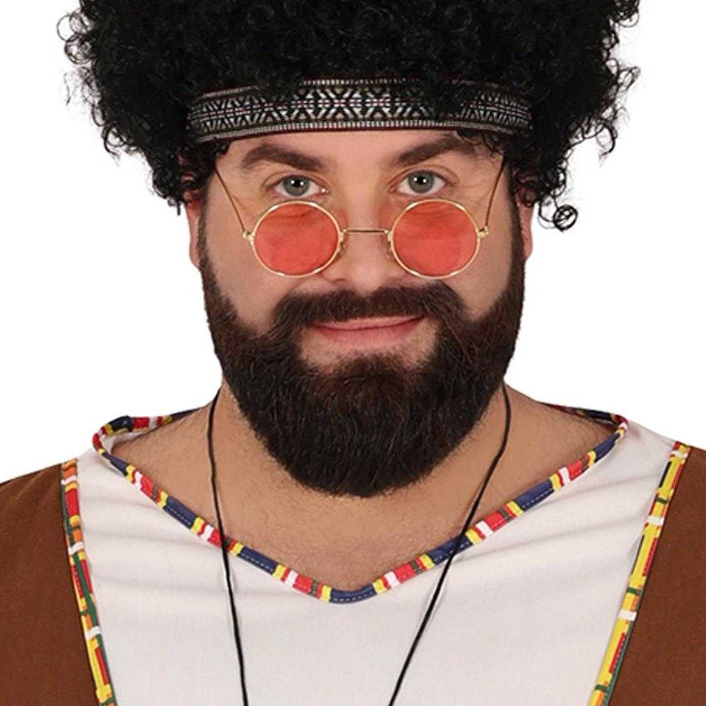 Brown - Side - Fiestas Guirca Mens Hippie Costume
