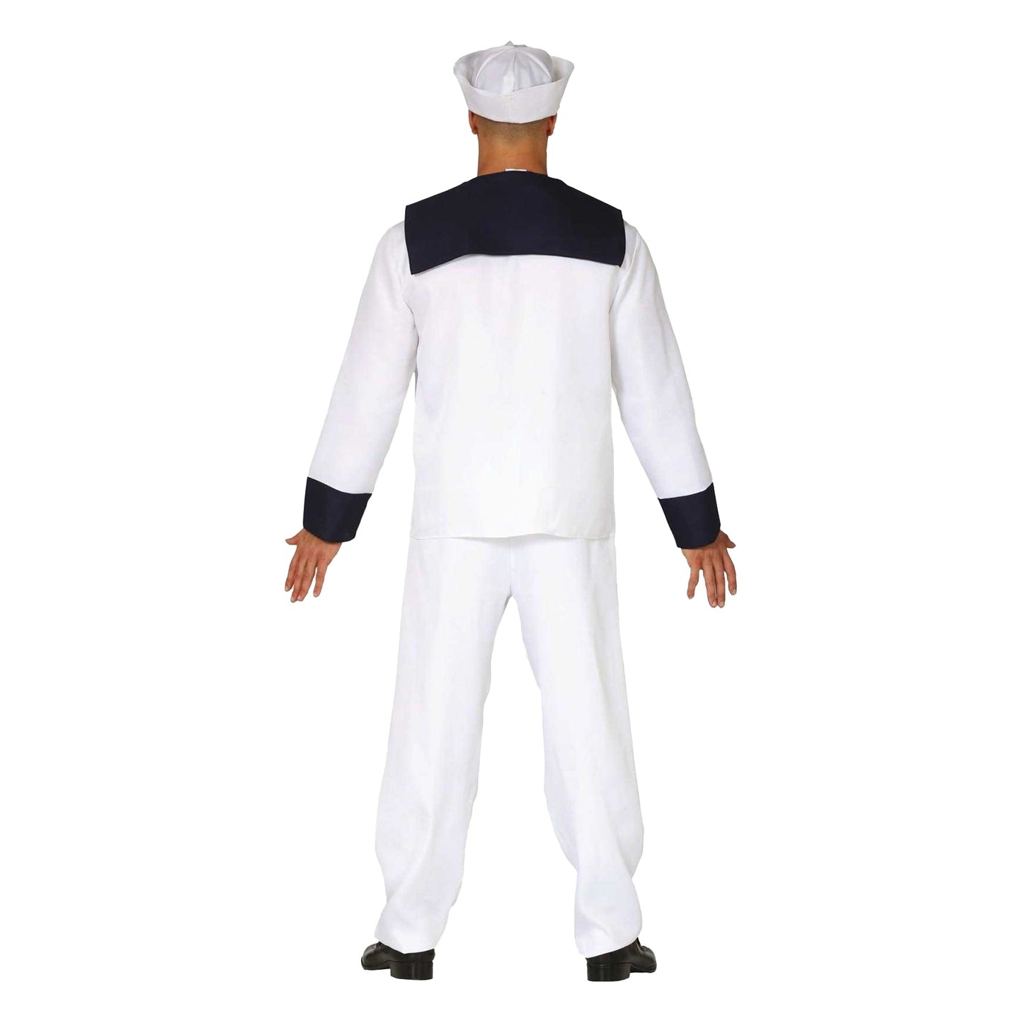 White - Back - Fiestas Guirca Mens Sailor Costume Set