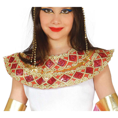 White-Gold - Back - Fiestas Guirca Girls Egyptian Costume Set