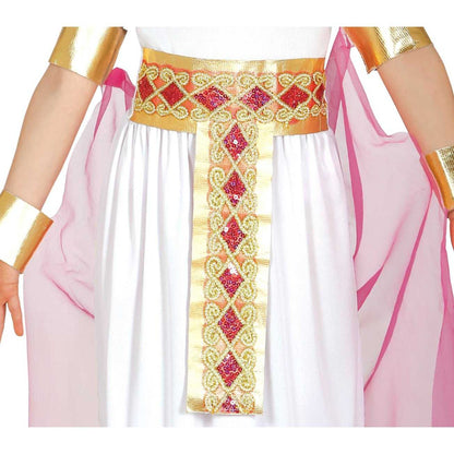 White-Gold - Side - Fiestas Guirca Girls Egyptian Costume Set