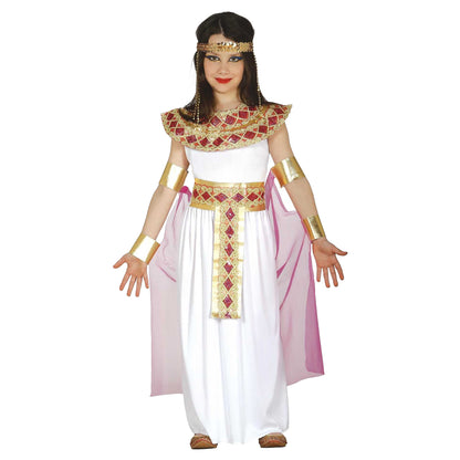 White-Gold - Front - Fiestas Guirca Girls Egyptian Costume Set