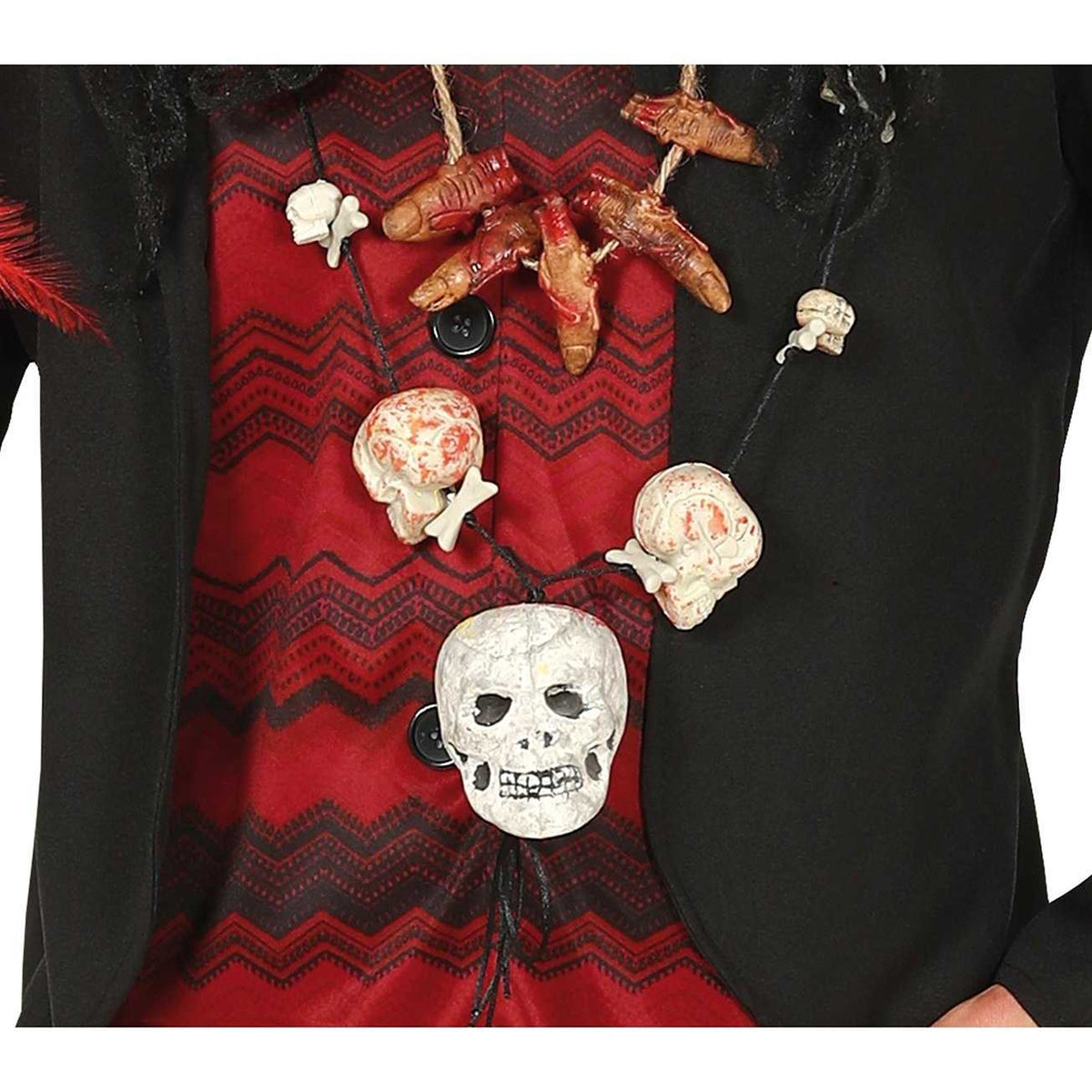 Black-Red - Lifestyle - Fiestas Guirca Mens Witch Doctor Costume Set