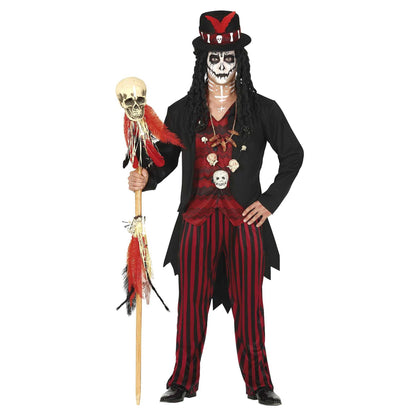 Black-Red - Front - Fiestas Guirca Mens Witch Doctor Costume Set