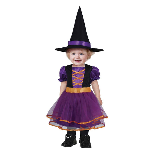 Black-Pink - Front - Fiestas Guirca Baby Witch Costume Set