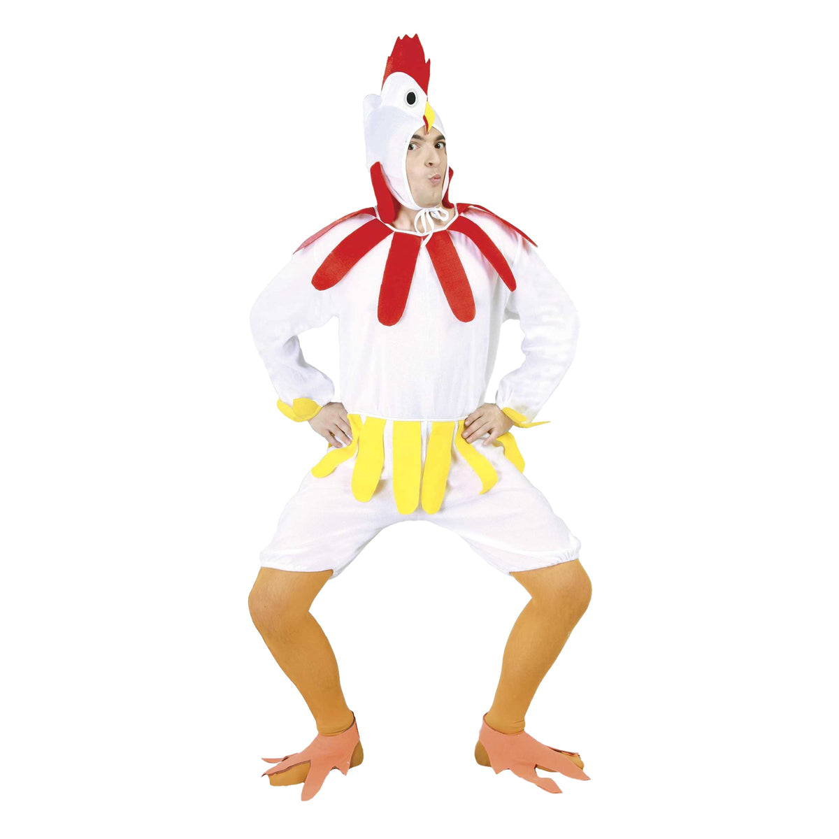 White - Front - Fiestas Guirca Mens Chicken Costume Set