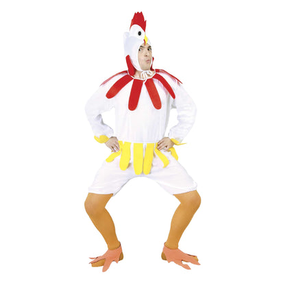 White - Front - Fiestas Guirca Mens Chicken Costume Set