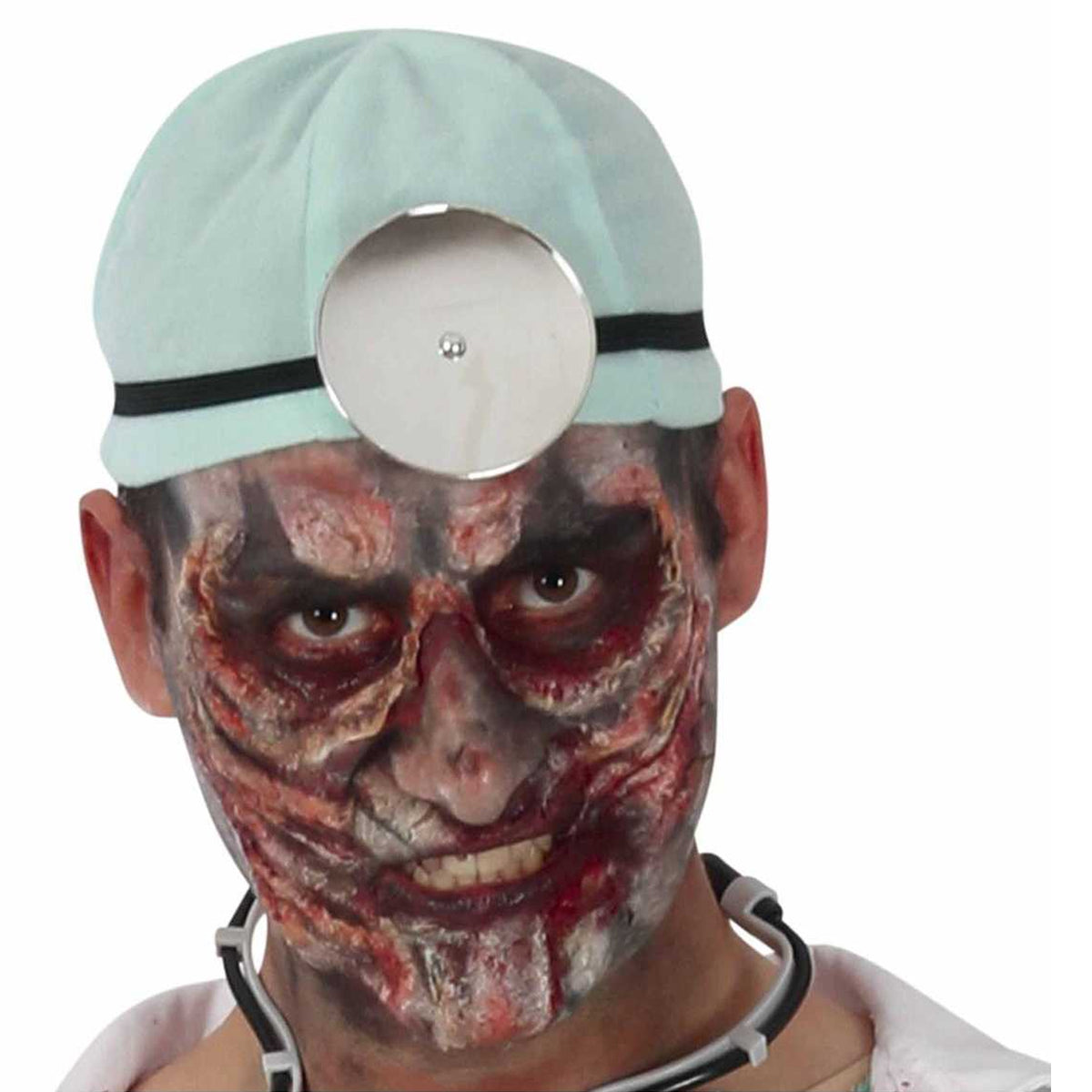 Blue-White - Side - Fiestas Guirca Mens Doctor Zombie Costume Set