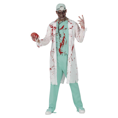 Blue-White - Front - Fiestas Guirca Mens Doctor Zombie Costume Set