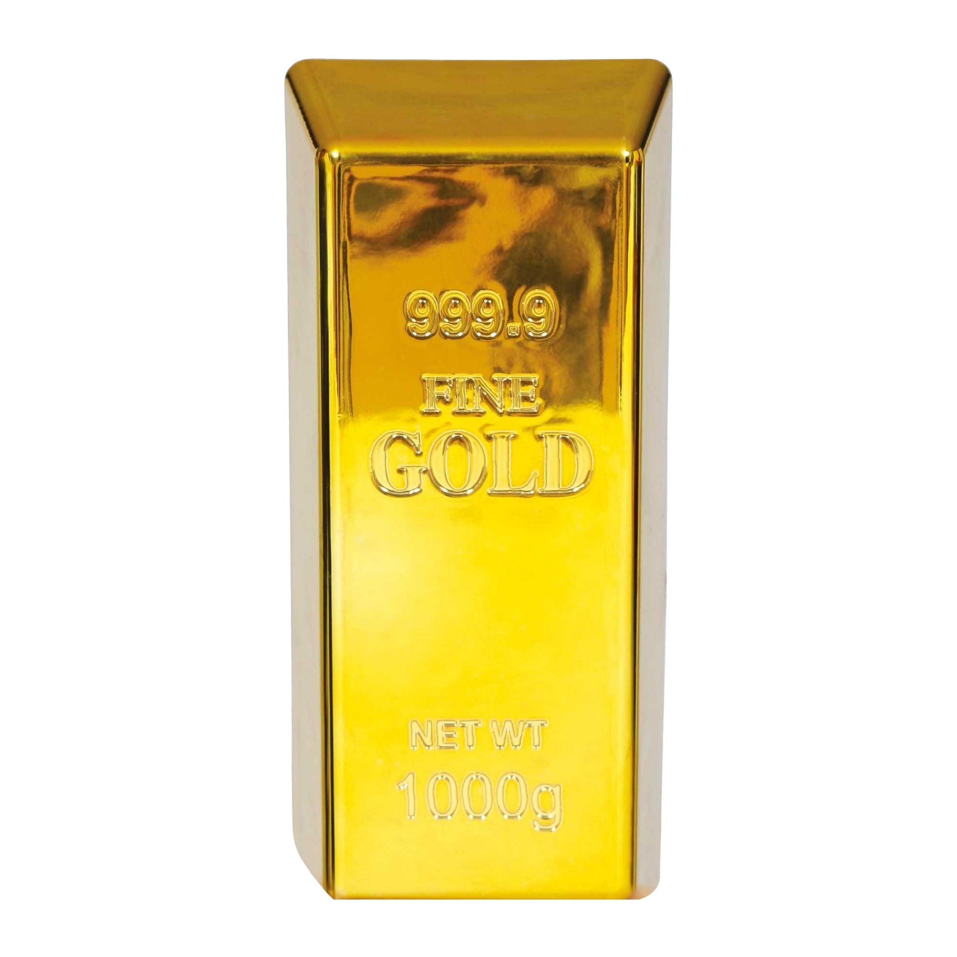 Gold - Front - Fiestas Guirca Gold Bar Costume Prop