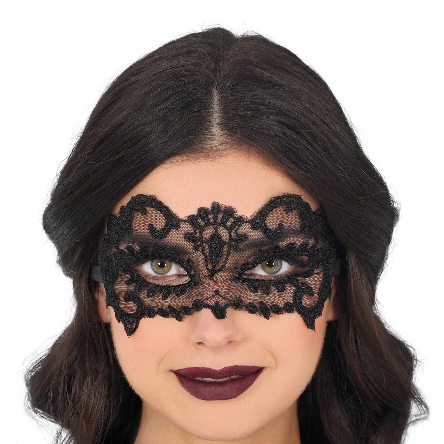 Black - Back - Fiestas Guirca Womens-Ladies Lace Eye Mask