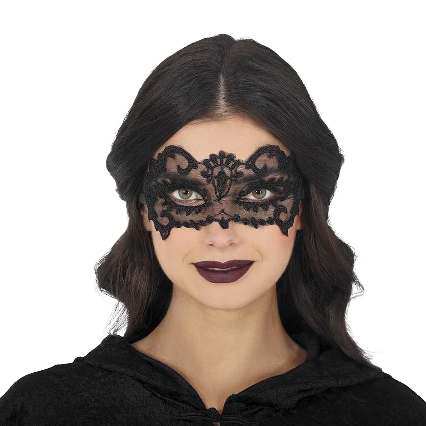 Black - Front - Fiestas Guirca Womens-Ladies Lace Eye Mask