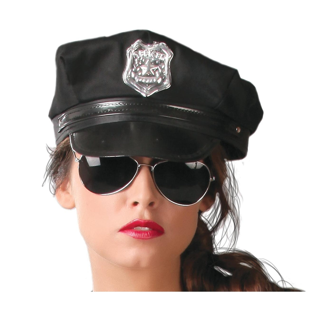 Black - Side - Fiestas Guirca Womens-Ladies Police Costume