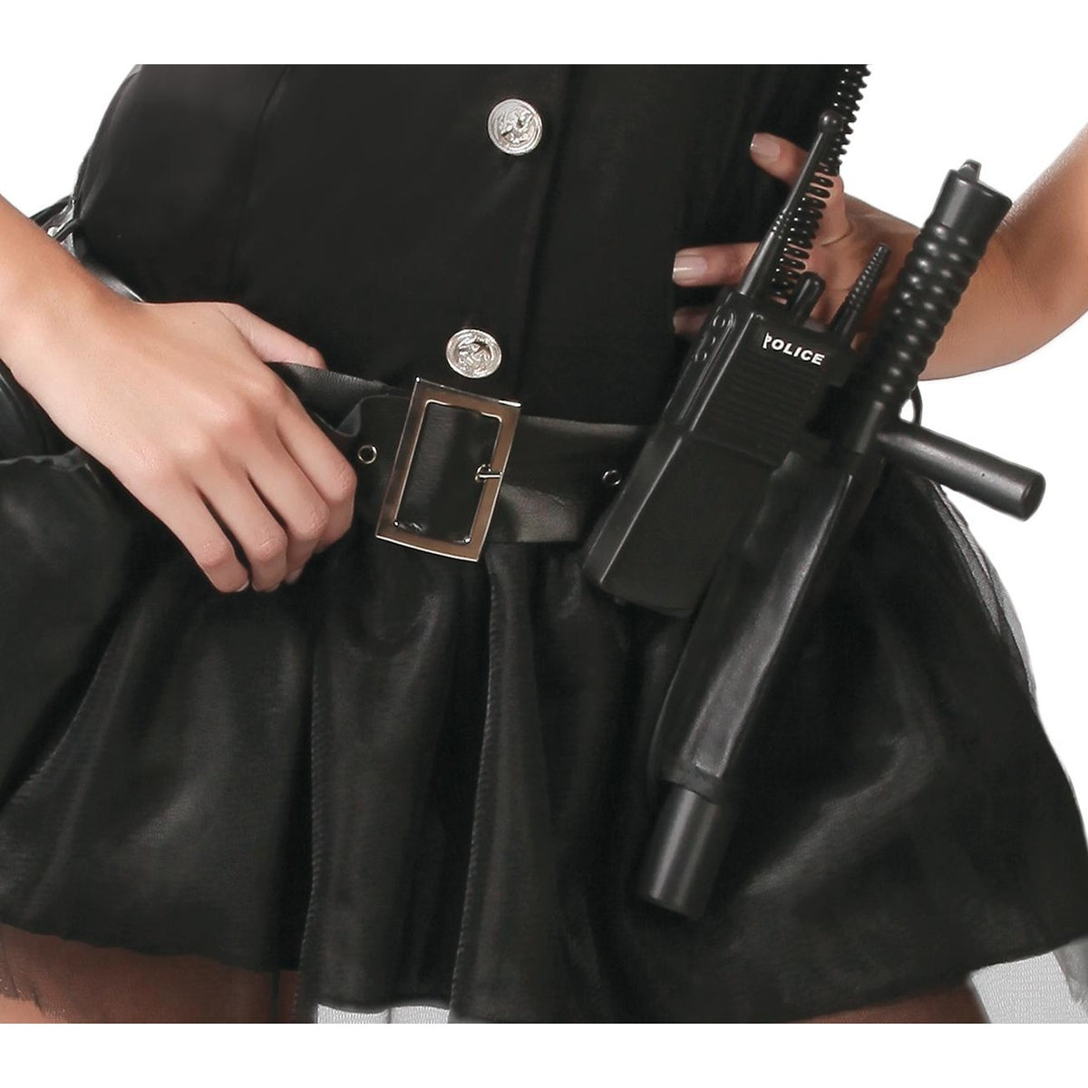 Black - Pack Shot - Fiestas Guirca Womens-Ladies Police Costume