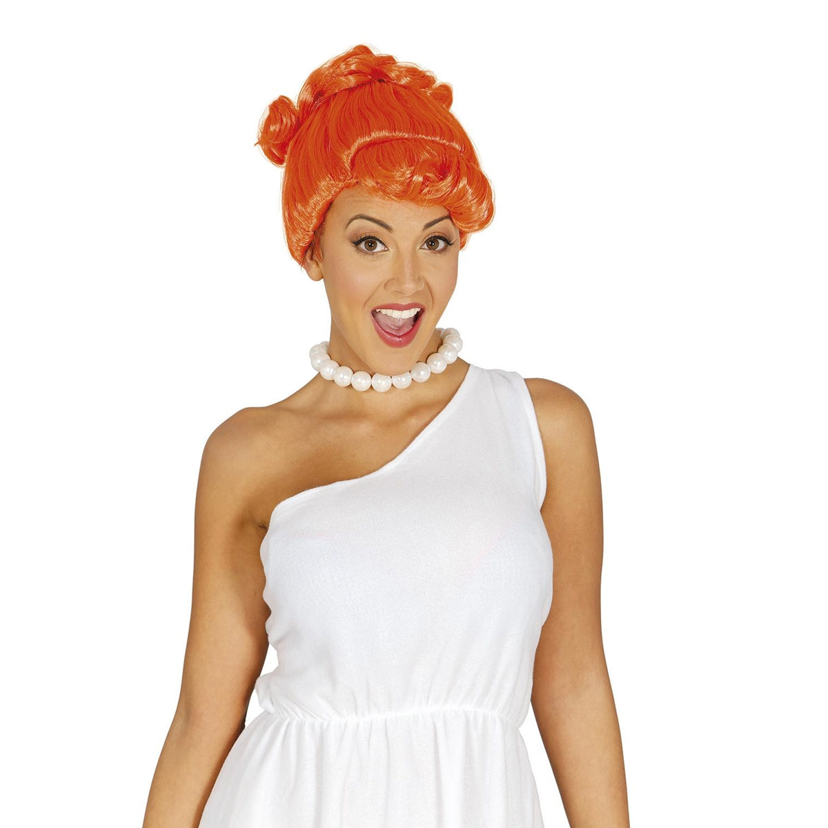 Orange - Front - Fiestas Guirca Womens-Ladies Cavewoman Wig