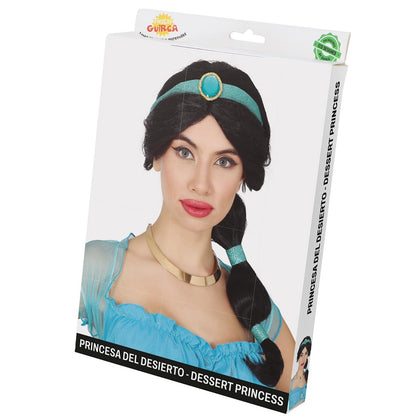Black - Back - Fiestas Guirca Womens-Ladies Desert Princess Ponytail Wig