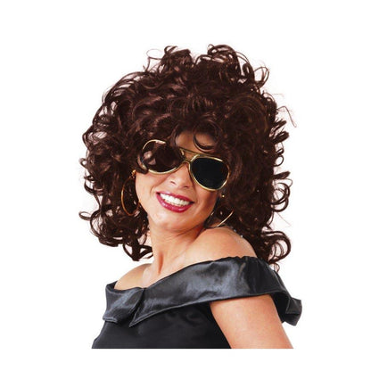 Brown - Front - Fiestas Guirca Unisex Adult Curled Wig