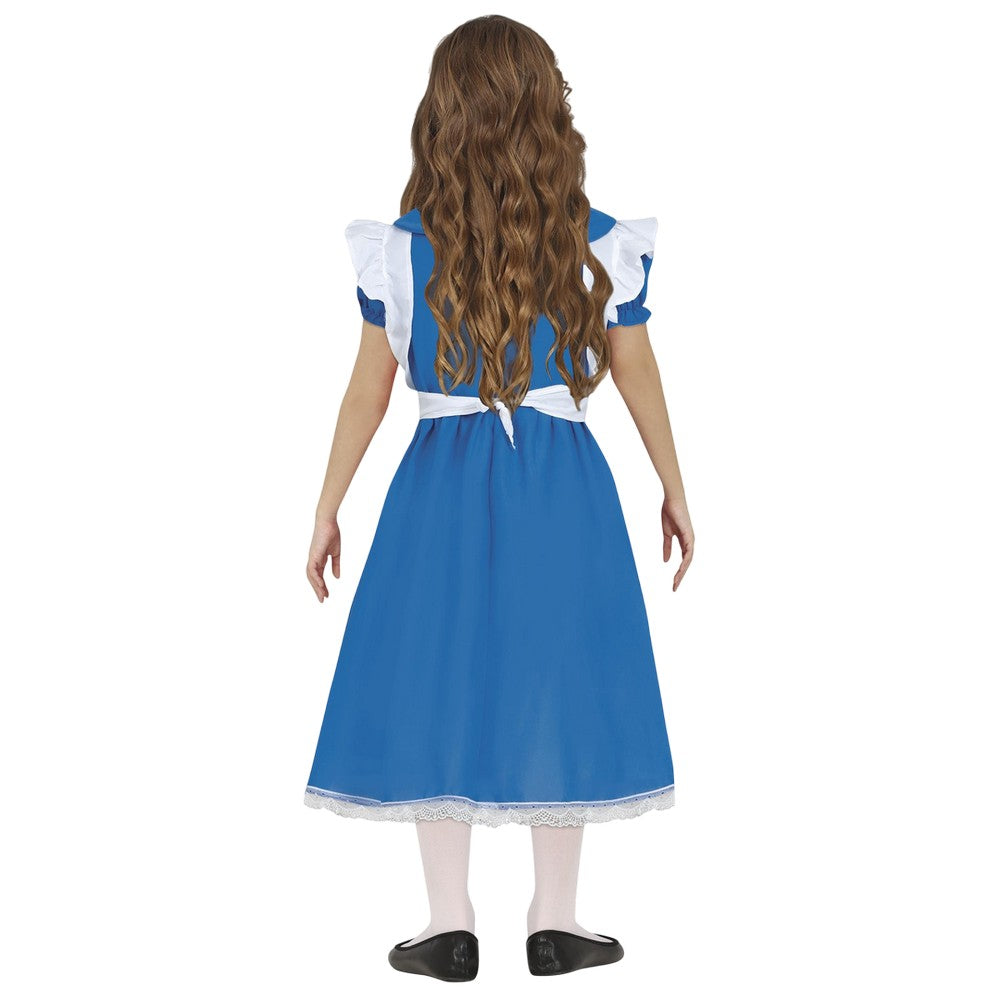 White-Blue - Back - Fiestas Guirca Girls Little Girl Costume Set