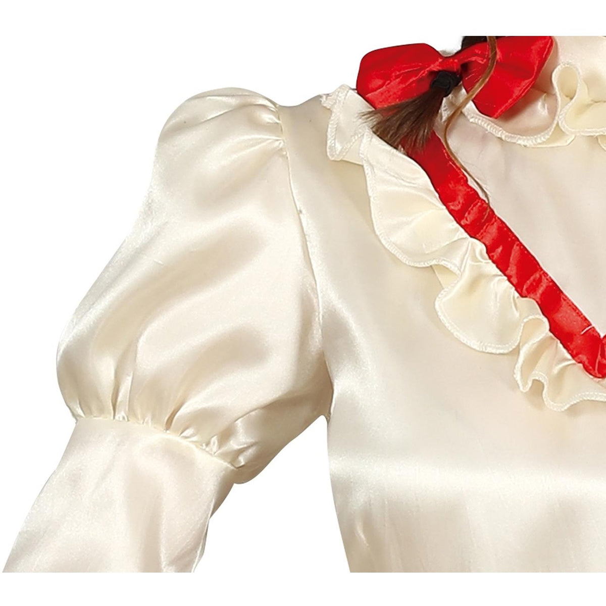 White-Red - Pack Shot - Fiestas Guirca Girls Cursed Doll Costume Dress