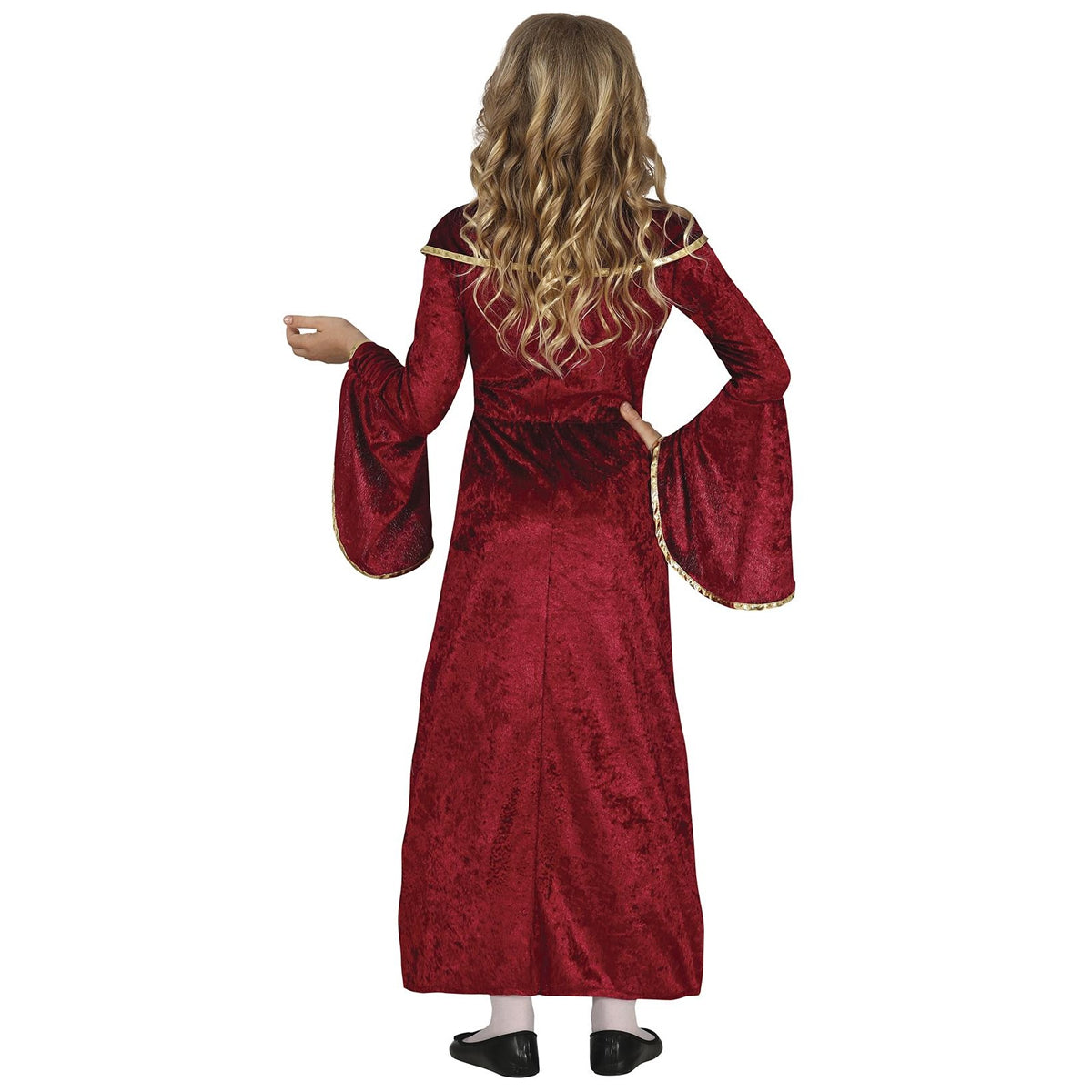 Burgundy - Back - Fiestas Guirca Girls Medieval Princess Costume