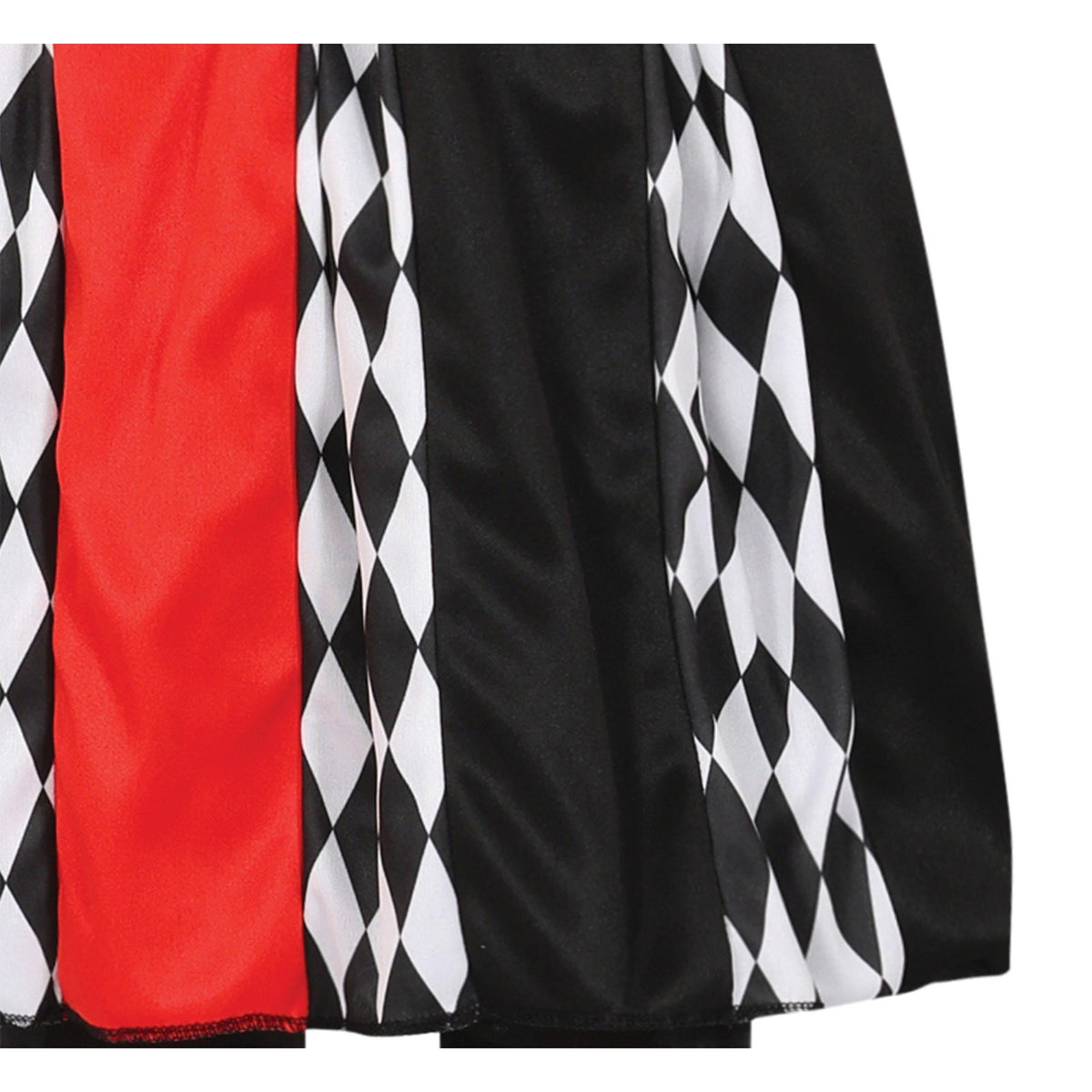 Red-Black - Side - Fiestas Guirca Girls Dangerous Cheerleader Costume