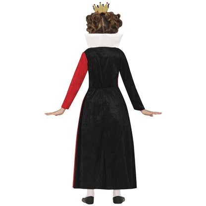 Red-Black - Back - Fiestas Guirca Girls Queen Of Hearts Costume