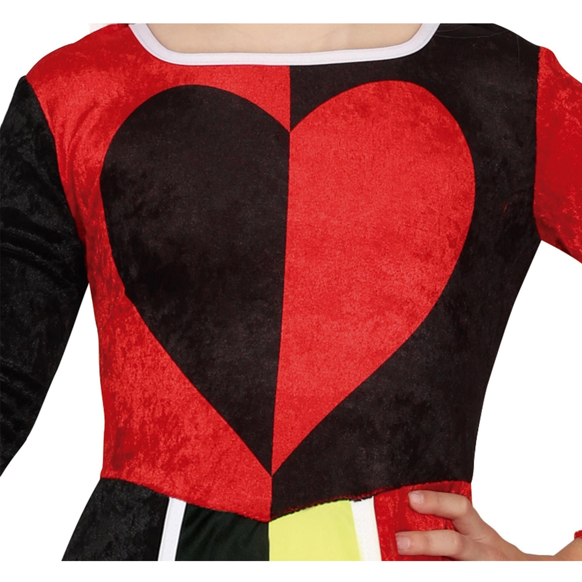 Red-Black - Side - Fiestas Guirca Girls Queen Of Hearts Costume