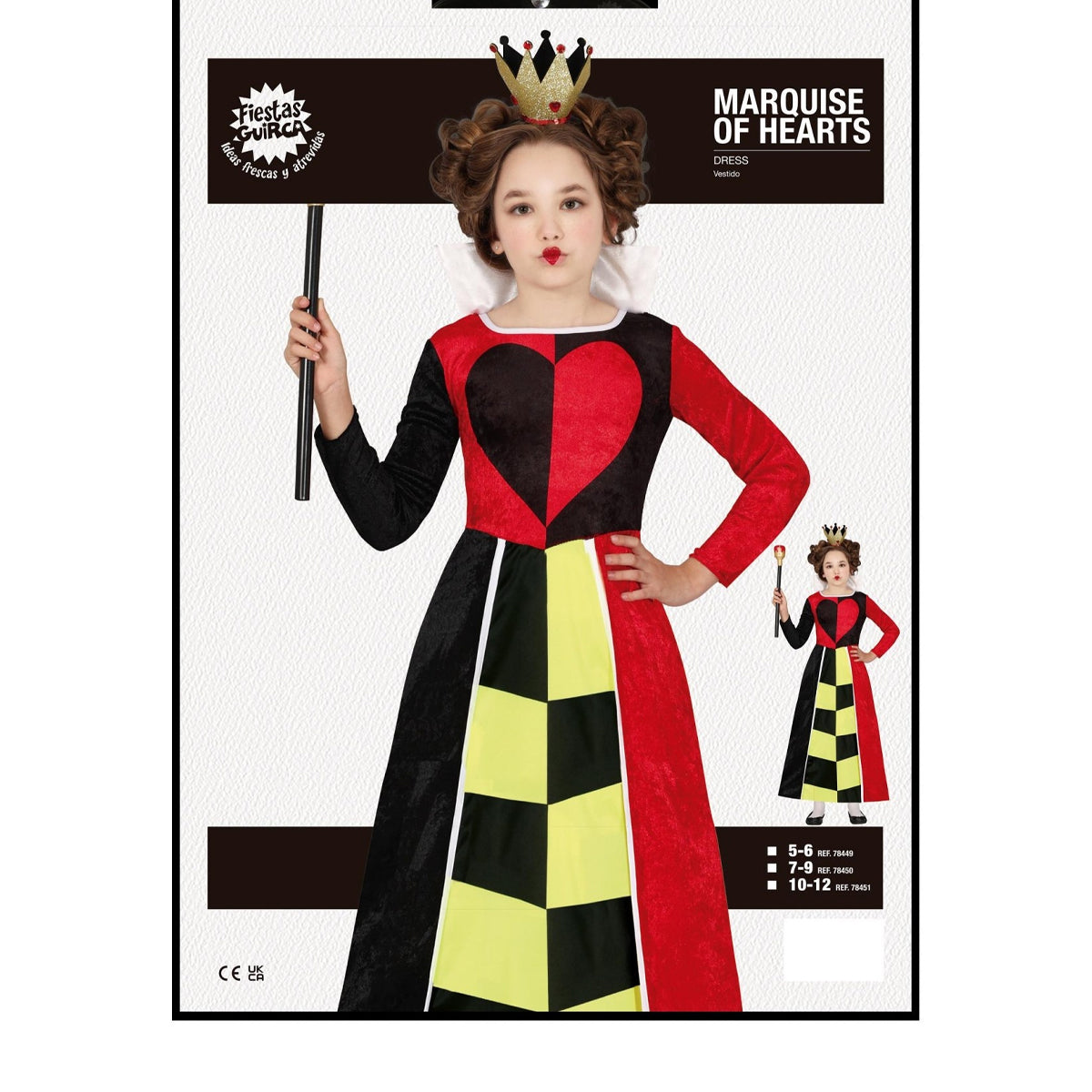 Red-Black - Lifestyle - Fiestas Guirca Girls Queen Of Hearts Costume