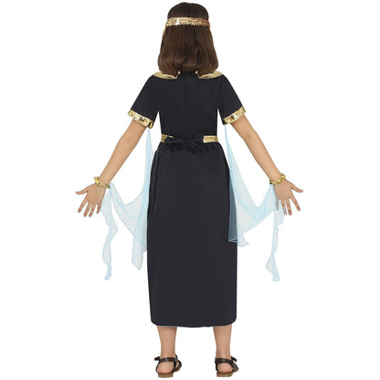 Black-Gold - Back - Fiestas Guirca Girls Egyptian Costume Set