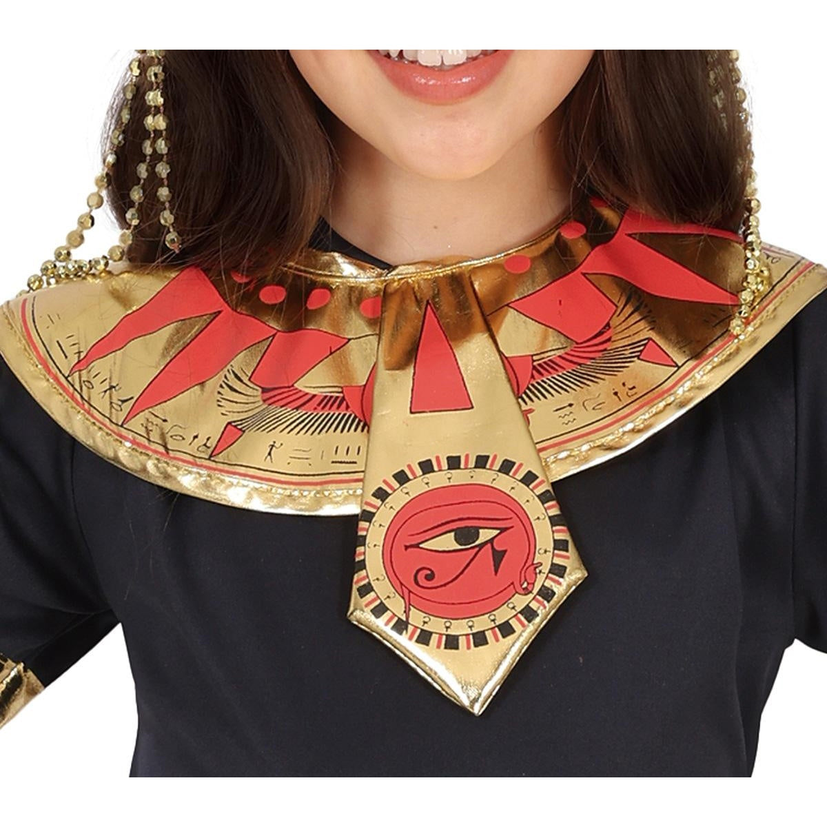 Black-Gold - Side - Fiestas Guirca Girls Egyptian Costume Set