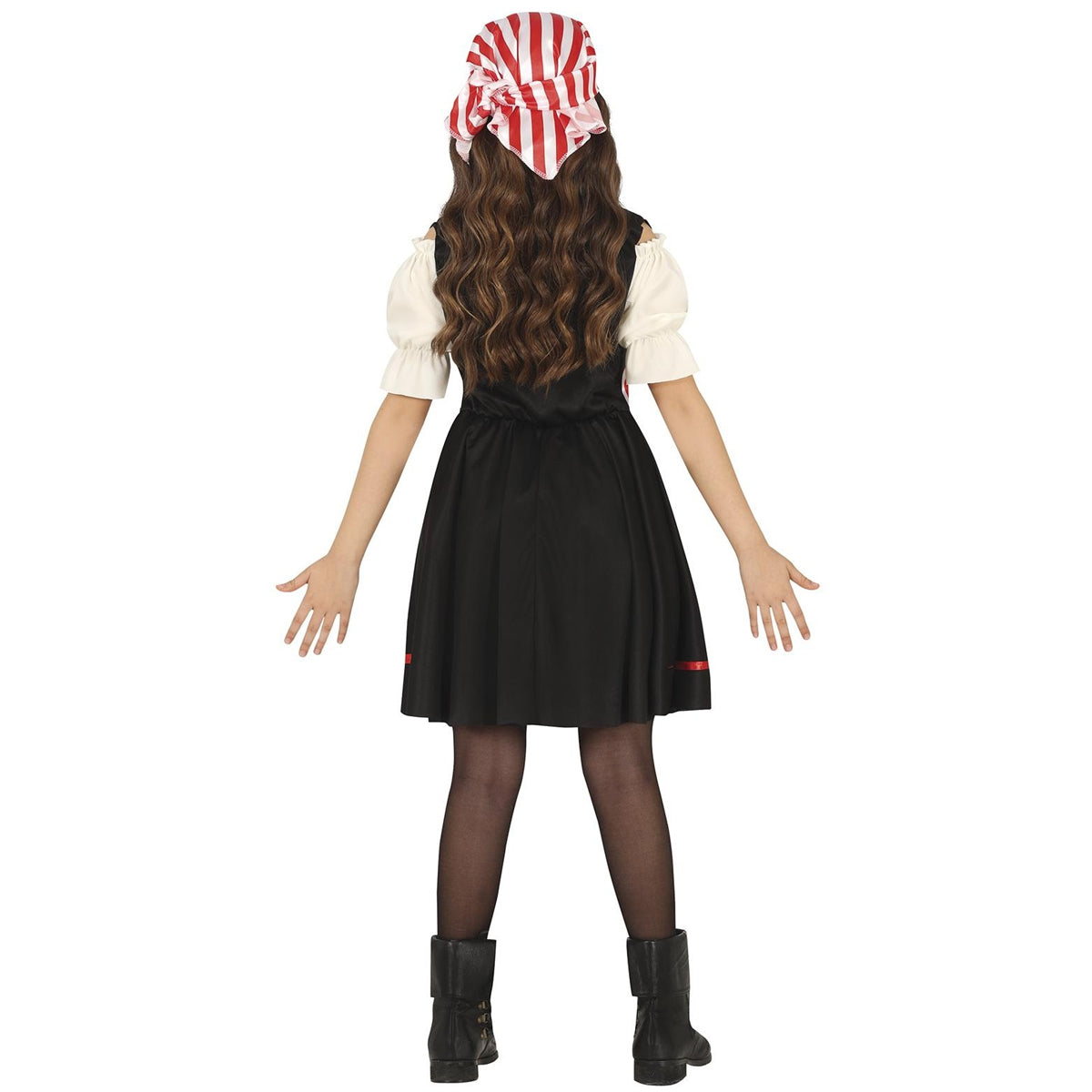 Black-Red - Back - Fiestas Guirca Girls Freshwater Corsair Costume Set