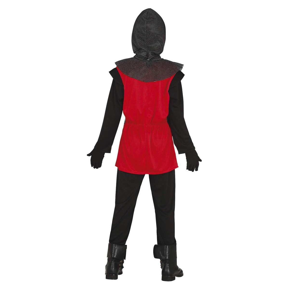 Red-Black - Back - Fiestas Guirca Boys Medieval Knight Costume Set