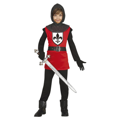 Red-Black - Front - Fiestas Guirca Boys Medieval Knight Costume Set